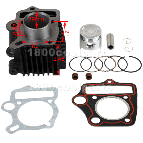 Cylinder Piston Kit 50cc ATV Quad Four Wheeler Dirt Pit Bikes Engine